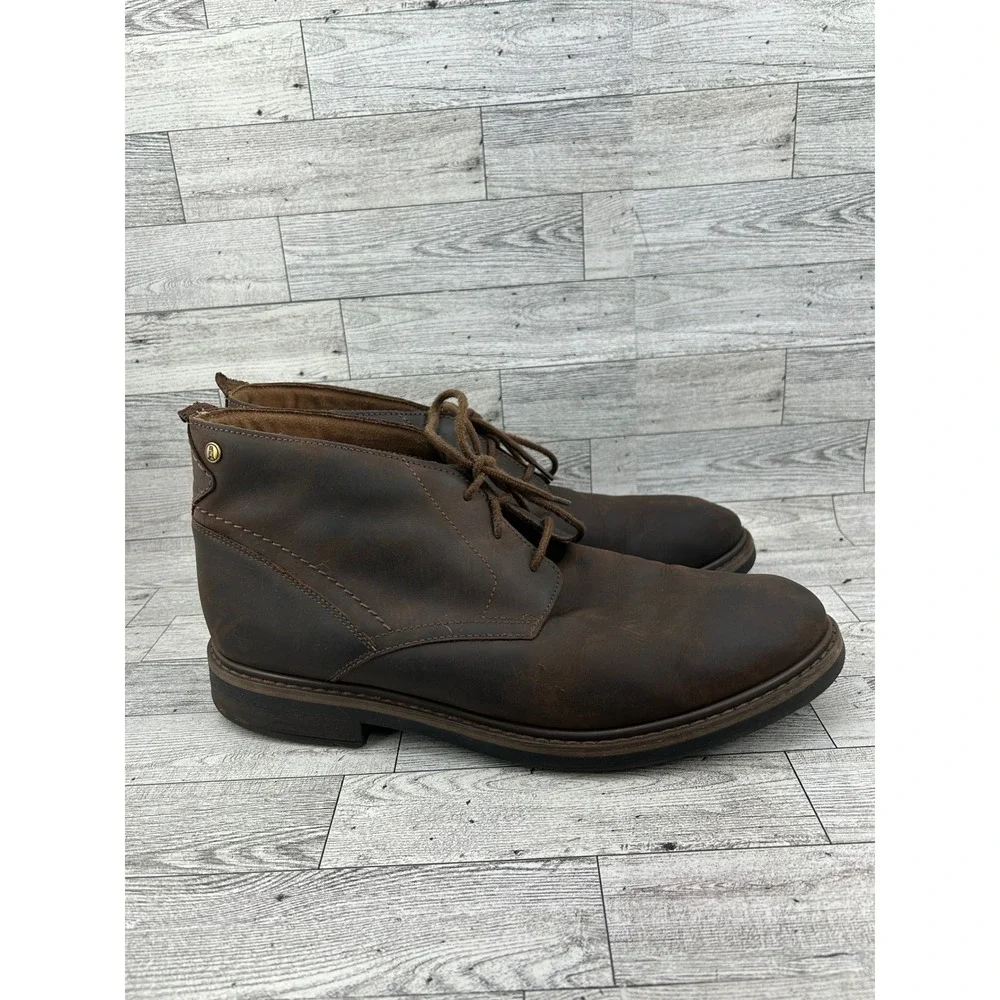 Clarks Signature Men Dark Brown Leather Chukka Ankle Boots 261833807110 Size 12M